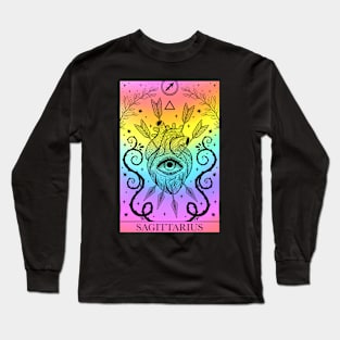 Zodiac sign tarot card Sagittarius Long Sleeve T-Shirt